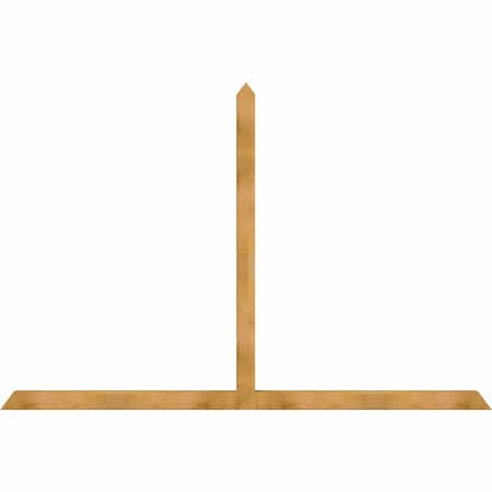 Ekena Millwork Portland Rough Sawn Timber Gable Bracket, Western Red Cedar, 108"W x 72"H x 4"D x 4"F, 16/12 Pitch GBW108X72X0404POR00RWR